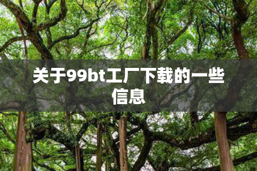 关于99bt工厂下载的一些信息图片