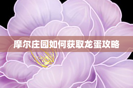摩尔庄园如何获取龙蛋攻略图片