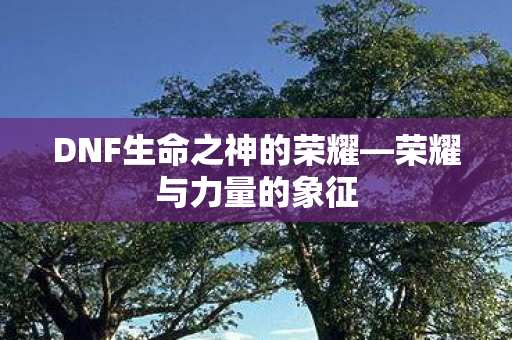 DNF生命之神的荣耀图片