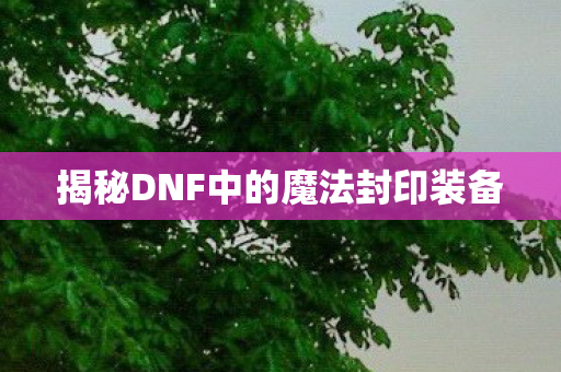 揭秘DNF中的魔法封印装备图片