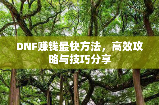 DNF赚钱最快方法图片