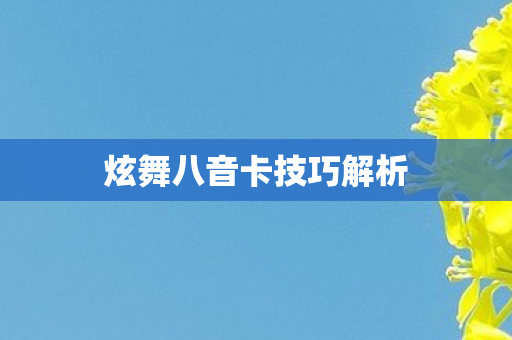 炫舞八音卡技巧解析图片