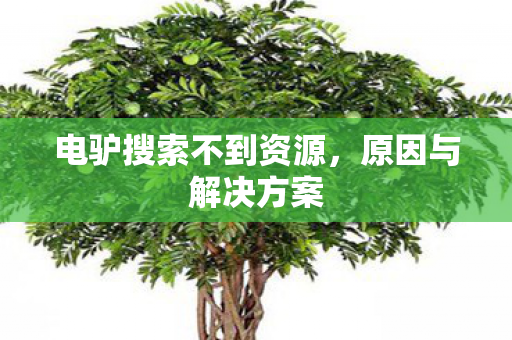 电驴搜索不到资源图片
