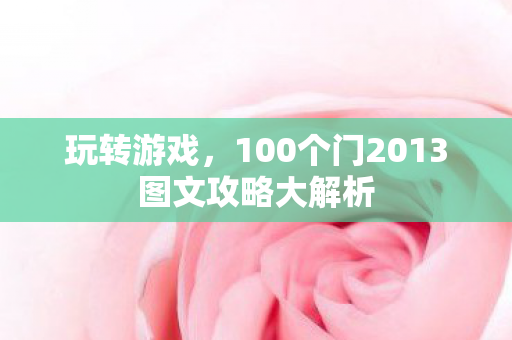 100个门2013图文攻略大解析图片