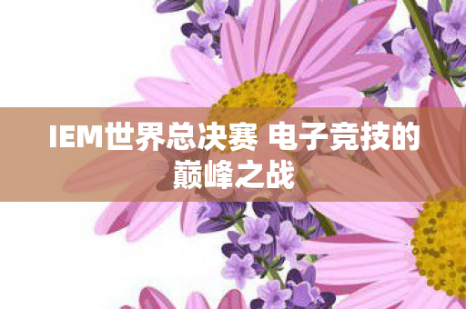 IEM世界总决赛 电子竞技的巅峰之战图片