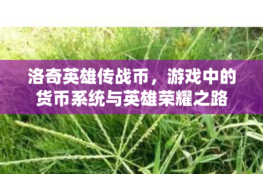 游戏中的货币系统与英雄荣耀之路图片