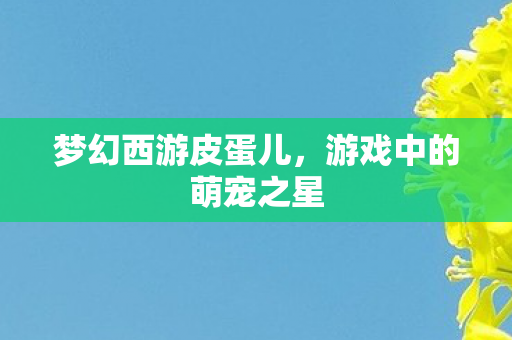 游戏中的萌宠之星图片