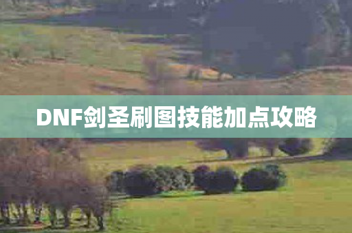 DNF剑圣刷图技能加点攻略图片