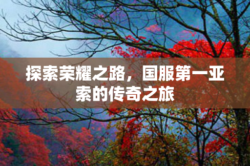 国服第一亚索的传奇之旅图片