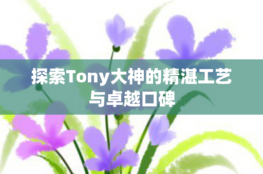 探索Tony大神的精湛工艺与卓越口碑图片