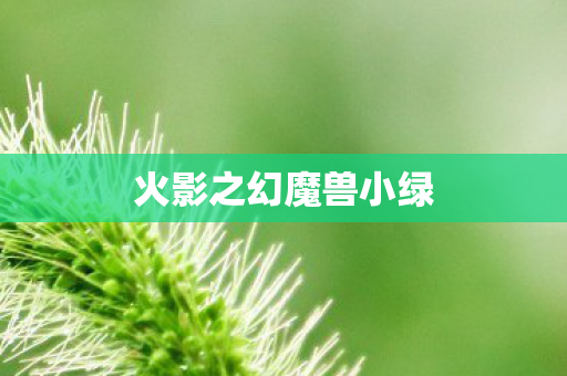 火影之幻魔兽小绿图片
