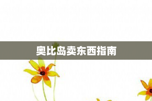 奥比岛卖东西指南图片