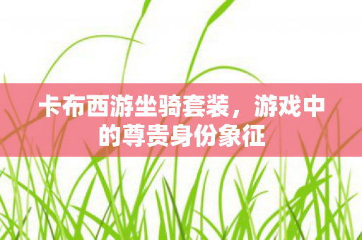 游戏中的尊贵身份象征图片