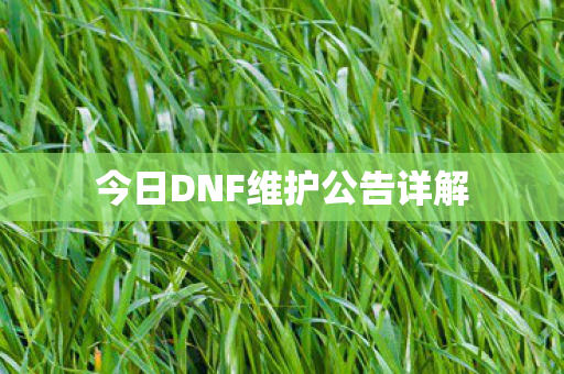今日DNF维护公告详解图片