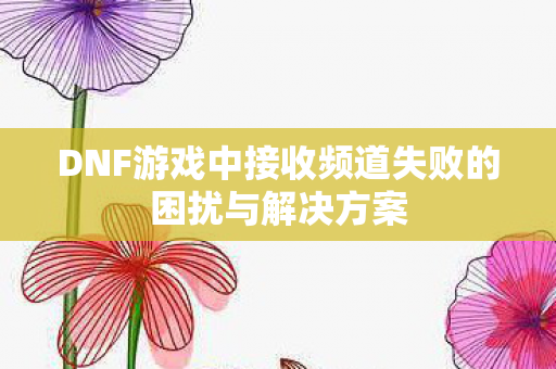 DNF游戏中接收频道失败的困扰与解决方案图片