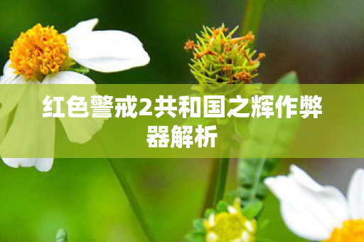 红色警戒2共和国之辉作弊器解析