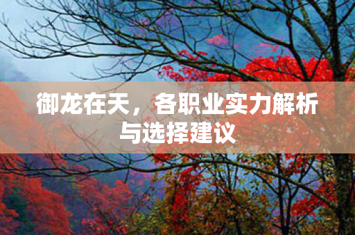 御龙在天,各职业实力解析与选择建议 御龙在天,各职业实力解析与选择建议