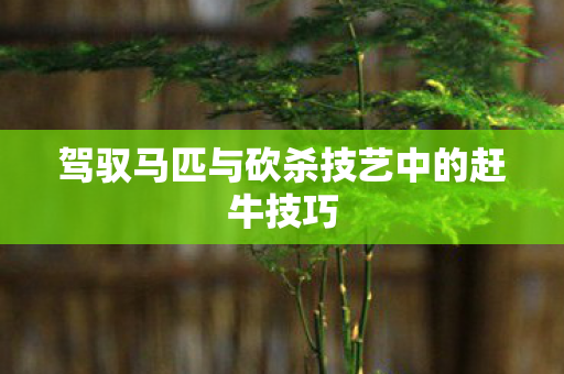 驾驭马匹与砍杀技艺中的赶牛技巧图片