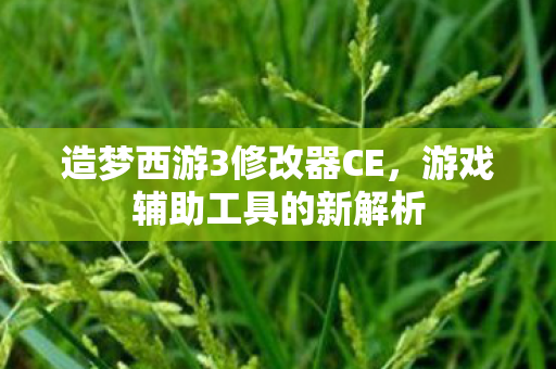 造梦西游3修改器CE图片