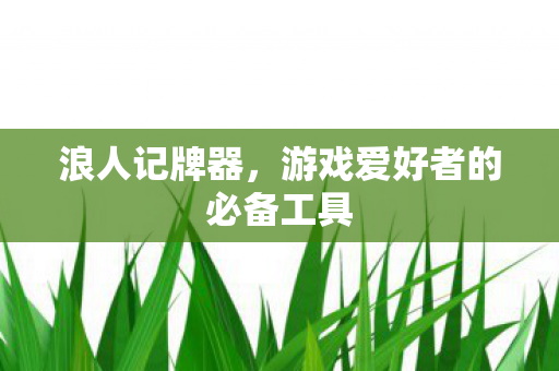 游戏爱好者的必备工具图片