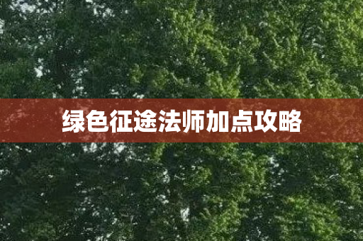 绿色征途法师加点攻略图片