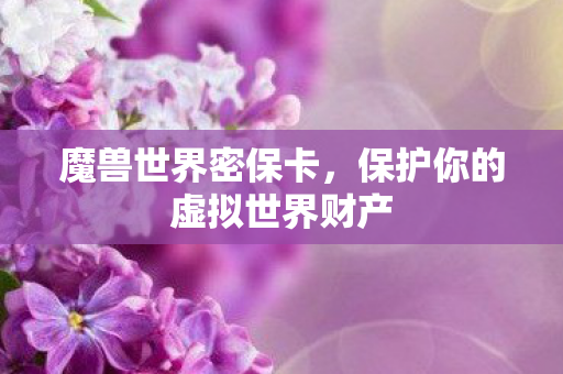 保护你的虚拟世界财产图片
