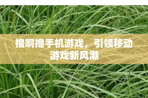 引领移动游戏新风潮图片