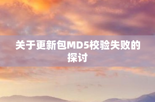 关于更新包MD5校验失败的探讨图片