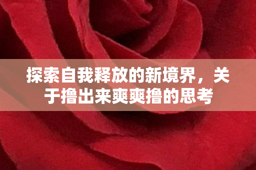 关于撸出来爽爽撸的思考图片
