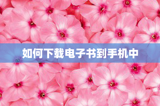 如何下载电子书到手机中图片