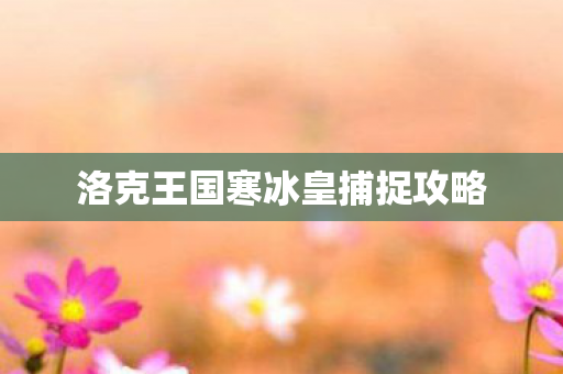 洛克王国寒冰皇捕捉攻略图片