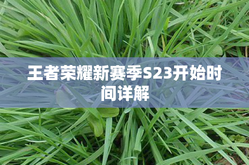 王者荣耀新赛季S23开始时间详解图片