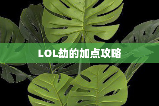 LOL劫的加点攻略图片