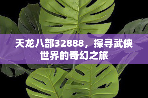 探寻武侠世界的奇幻之旅图片