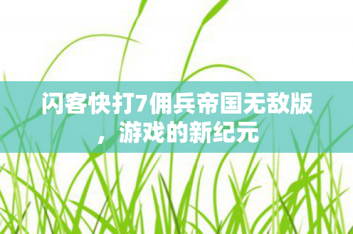闪客快打7佣兵帝国无敌版图片