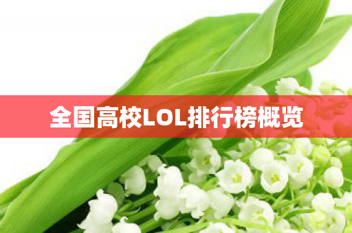 全国高校LOL排行榜概览图片