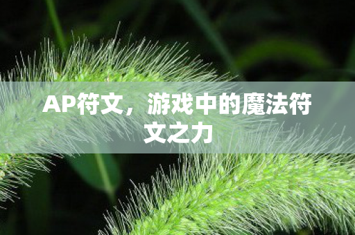 游戏中的魔法符文之力图片