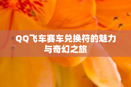 QQ飞车赛车兑换符的魅力与奇幻之旅图片