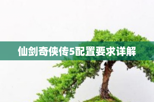 仙剑奇侠传5配置要求详解图片