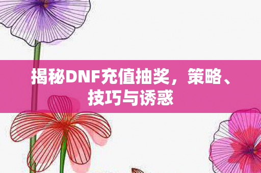 揭秘DNF充值抽奖,策略、技巧与诱惑 揭秘DNF充值抽奖,策略、技巧与诱惑