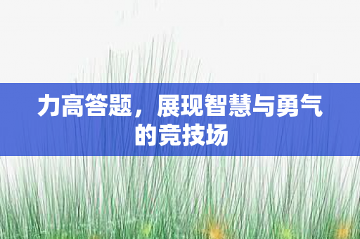 展现智慧与勇气的竞技场图片