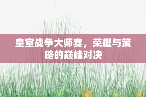 皇室战争大师赛,荣耀与策略的巅峰对决 皇室战争大师赛,荣耀与策略的巅峰对决