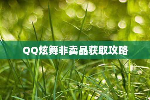 QQ炫舞非卖品获取攻略