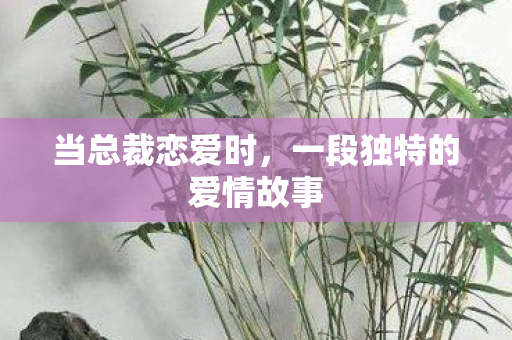 一段独特的爱情故事图片