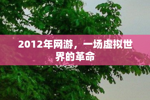 一场虚拟世界的革命图片