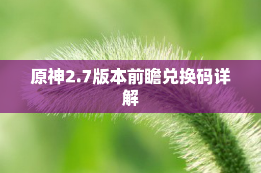 7版本前瞻兑换码详解图片