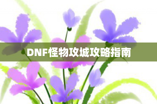 DNF怪物攻城攻略指南图片