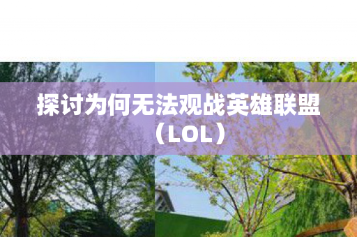 探讨为何无法观战英雄联盟图片