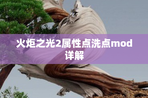 火炬之光2属性点洗点mod详解图片