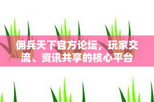 资讯共享的核心平台图片